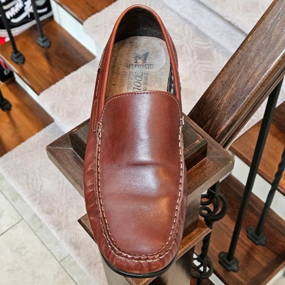 Mephisto Brown Leather Loafers - Picture 9 of 16